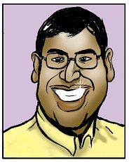Schachkarikatur: Vishy Anand