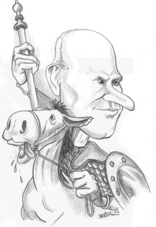 Schach-Karikatur Adolf Andersen