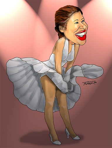 Schach-Karikatur Susan Polgar