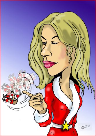 Schach-Karikatur Almira Skriptschenko-Lautier