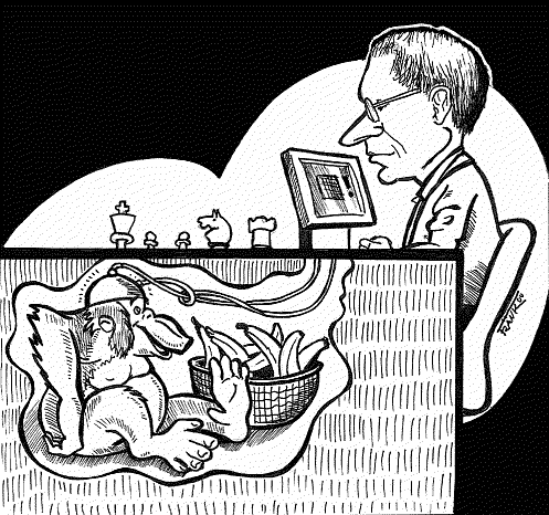 Karikatur Matthias Wüllenweber, Fritz-Bediener